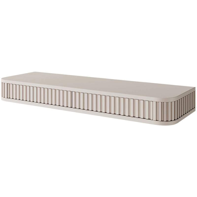 Selsey - ovarlo - Coiffeuse 2 tiroirs - suspendu - 113 cm - grège