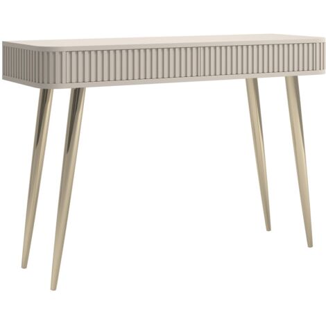 Selsey OVARLO - Coiffeuse avec 2 tiroirs et façades cannelées - 113 cm - grėge