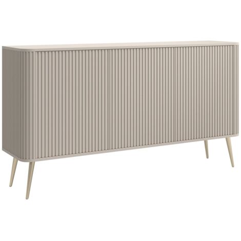Selsey Ovarlo - Sideboard, Greige mit Metallbeinen, 163 cm