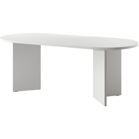 Selsey OVO - Esstisch oval, Weiß, 90x204 cm