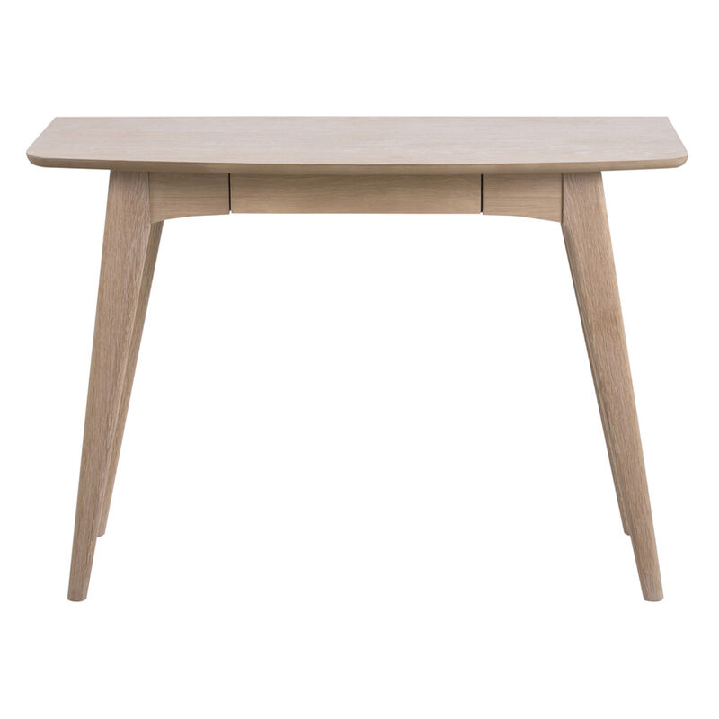PECARA - Bureau design / Bureau industriel - 105 cm - chêne blanchi - avec tiroir - minimaliste - Selsey