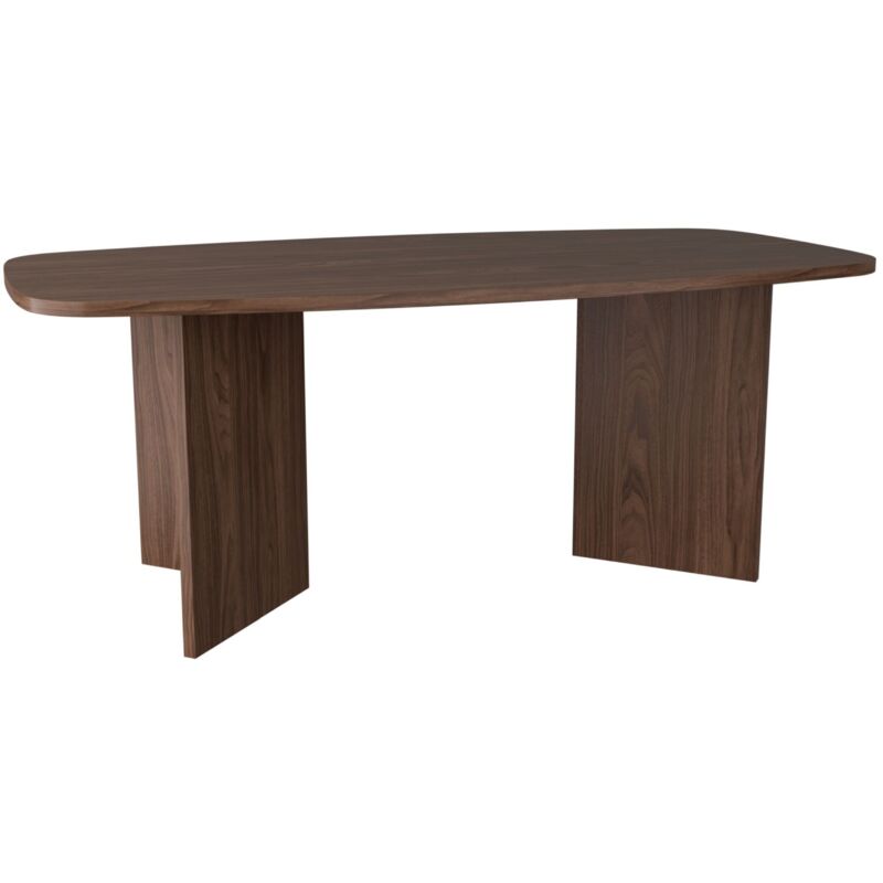 Selsey Piano – Esstisch Rechteckig Mit Abgerundeten Ecken, 190 Cm, Holzoptik Nussbaum Wisconsin