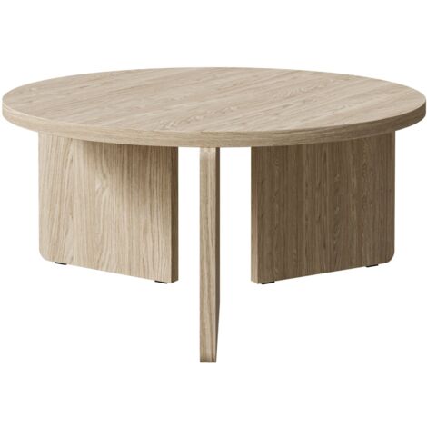 Selsey PREFFINES - Mesa de centro - 85 cm - Acabado madera roble