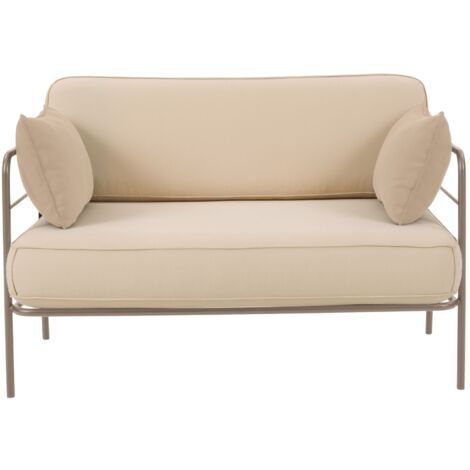 Selsey Preggel - Garten-Sofa, 116 cm, wasserabweisend, beige/beiges Gestell