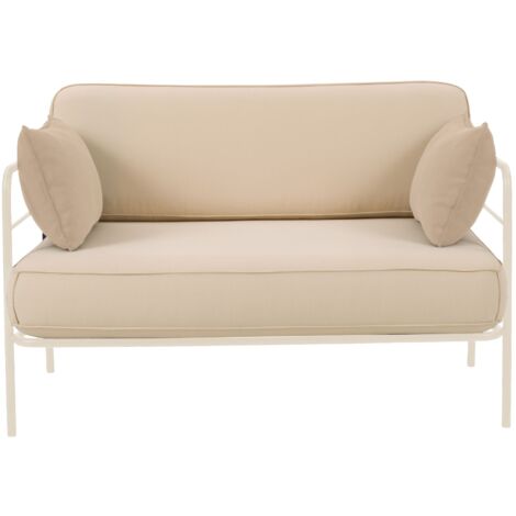 Selsey Preggel - Garten-Sofa, 116 cm, wasserabweisend, beige/cremefarbenes Gestell