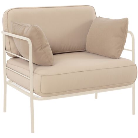 Selsey Preggel Gartenstuhl mit wasserabweisendem Stoff, Beige/Creme