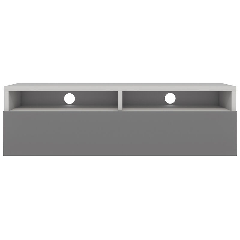 Selsey - rednaw - Meuble tv - 100 cm - blanc mat / gris brillant - scandinave - moderne