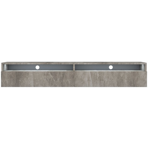 Selsey - REDNAW - Meuble TV - 180 cm - béton - avec LED  - scandinave - moderne