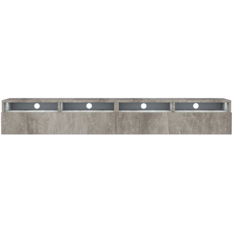 Selsey Rednaw - Mobile TV con due cassetti - 200 cm - colore cemento - con LED
