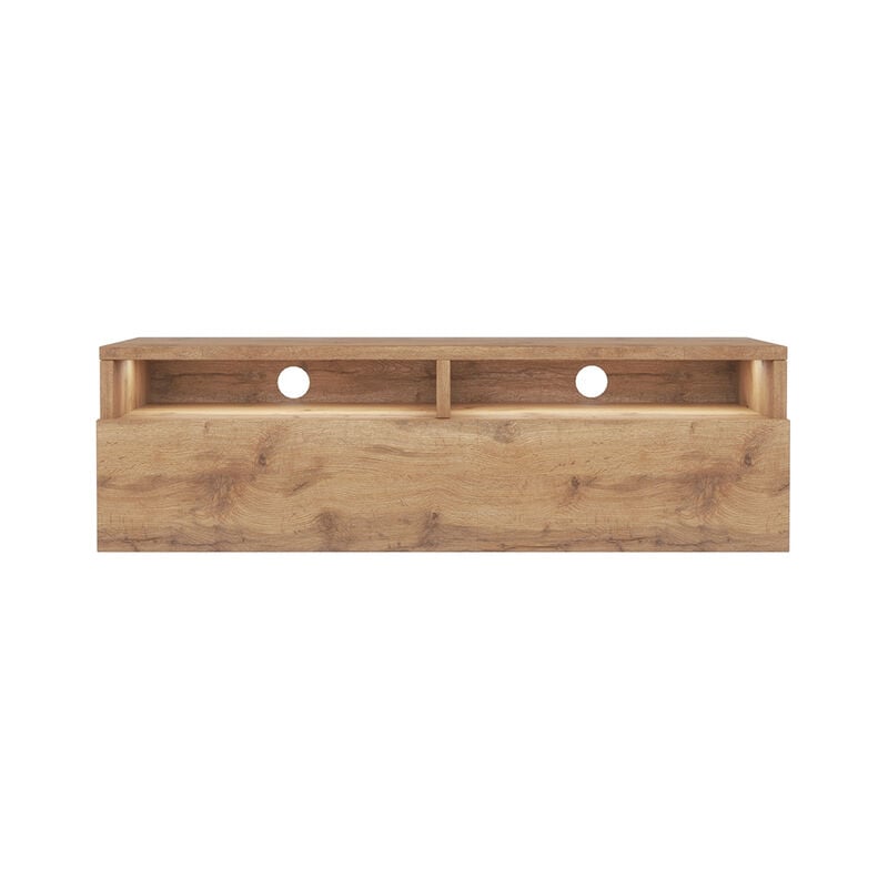 

Selsey Rednaw - Mueble TV con cajón - Roble Wotan - con iluminación LED - 100 cm