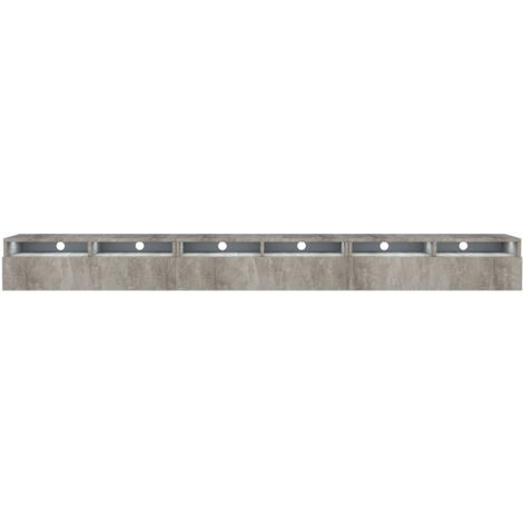 Selsey Rednaw - TV-Lowboard mit zwei Schubladen - 300 cm - Betonoptik - mit LED
