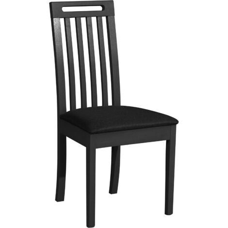 Selsey Salvins - Esszimmerstuhl mit Polstersitz, Schwarz