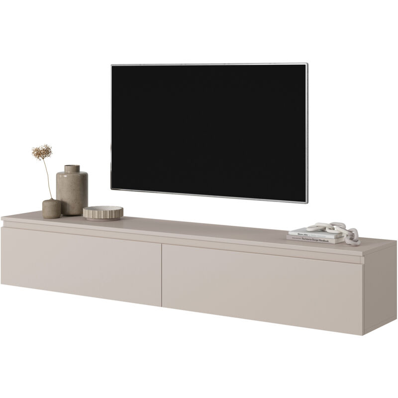 Selsey - seney - Meuble tv 175 cm - taupe (gris-beige)