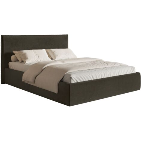 Selsey Softie Slim – Polsterbett 160×200 mit Lattenrost, Velours, dunkelgrün