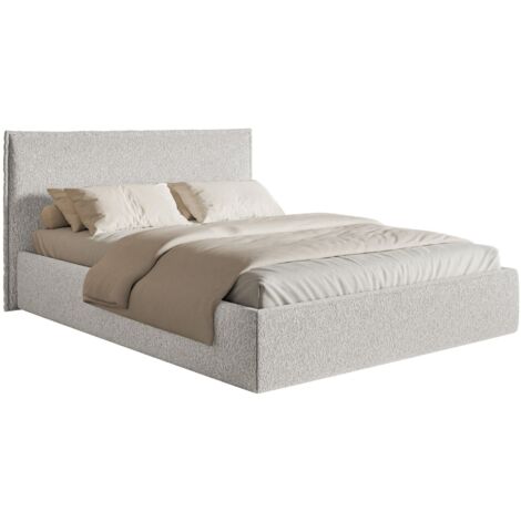 Selsey Softie Slim – Polsterbett 180×200 mit Lattenrost, Chenille, hellgrau