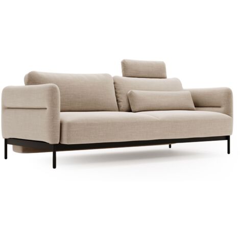Selsey Solianero - 3-Sitzer-Sofa mit Schlaffunktion, beige, 223 cm