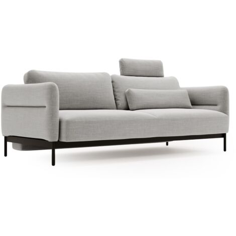 Selsey Solianero - 3-Sitzer-Sofa mit Schlaffunktion, hellgrau, 223 cm