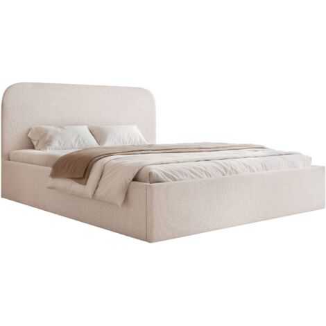 Selsey Sonvivo - Polsterbett 160x200 mit Bettkasten, Chenille, hellbeige