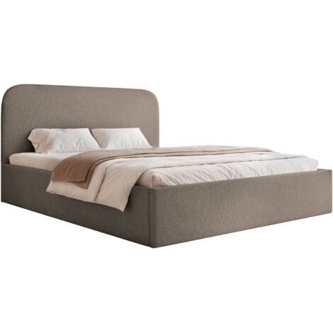 Selsey Sonvivo - Polsterbett 160x200 mit Bettkasten, Chenille, hellbraun