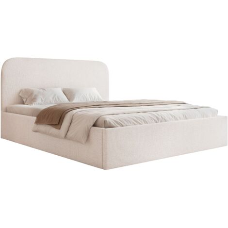 Selsey Sonvivo - Polsterbett 180x200 mit Bettkasten, Chenille, cremefarben