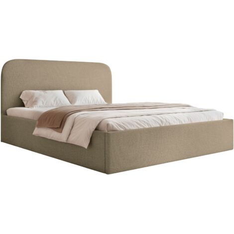 Selsey Sonvivo - Polsterbett 180x200 mit Bettkasten, Chenille, dunkelbeige