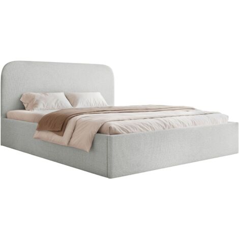 Selsey Sonvivo - Polsterbett 180x200 mit Bettkasten, Chenille, hellgrau