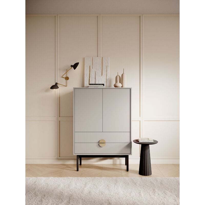 selsey - stoon - buffet haut - 85 cm - taupe (gris-beige)