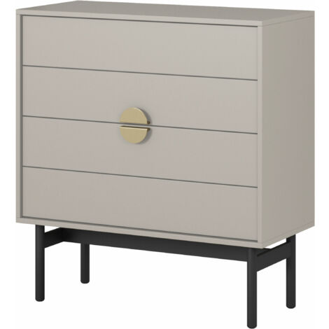 Selsey STOON - Cómoda con 4 cajones -  85,5 cm - Gris