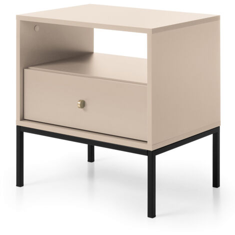 Selsey Table de chevet - MONNE - couleur beige, vintage