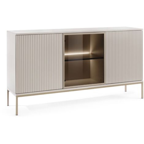 Selsey Tosena - Sideboard 3-türig mit LED, Greige, 154 cm