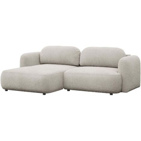 Selsey Tvoya – Canapé d'angle convertible, angle à gauche, boucle beige clair