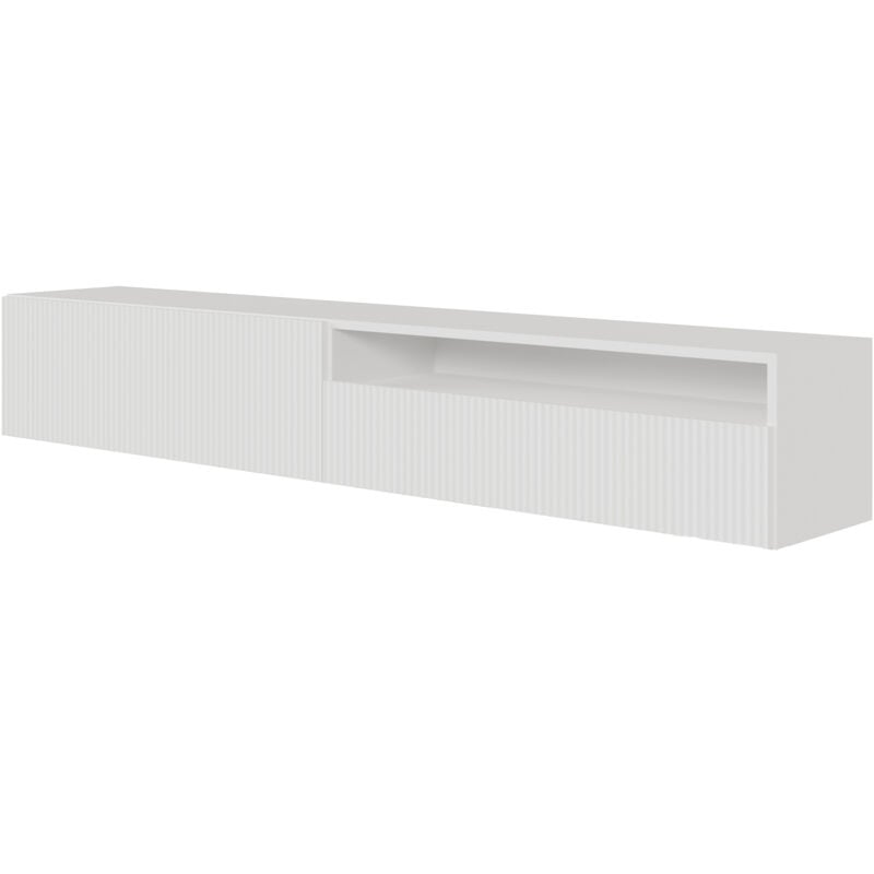 Selsey - veldio - Meuble tv - 175 cm - suspendue avec niche - blanc