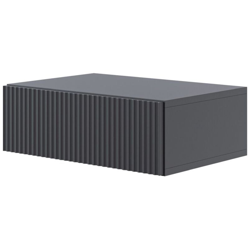 Selsey - veldio - Table de chevet suspendue - 50 cm - noir