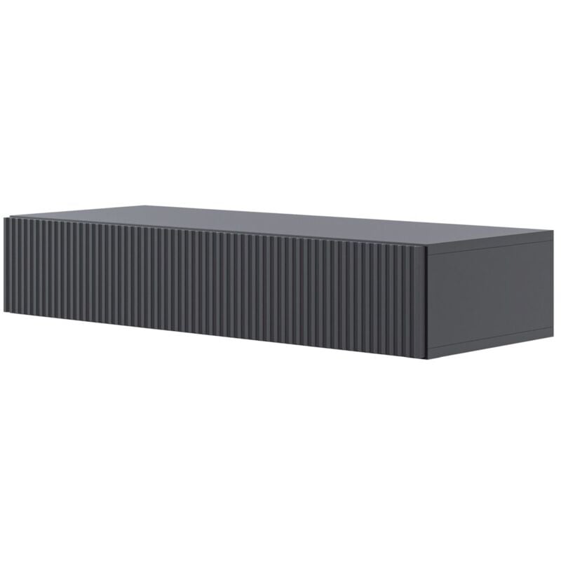 Selsey - veldio - Table console avec tiroir - 90 cm - suspendu - noir