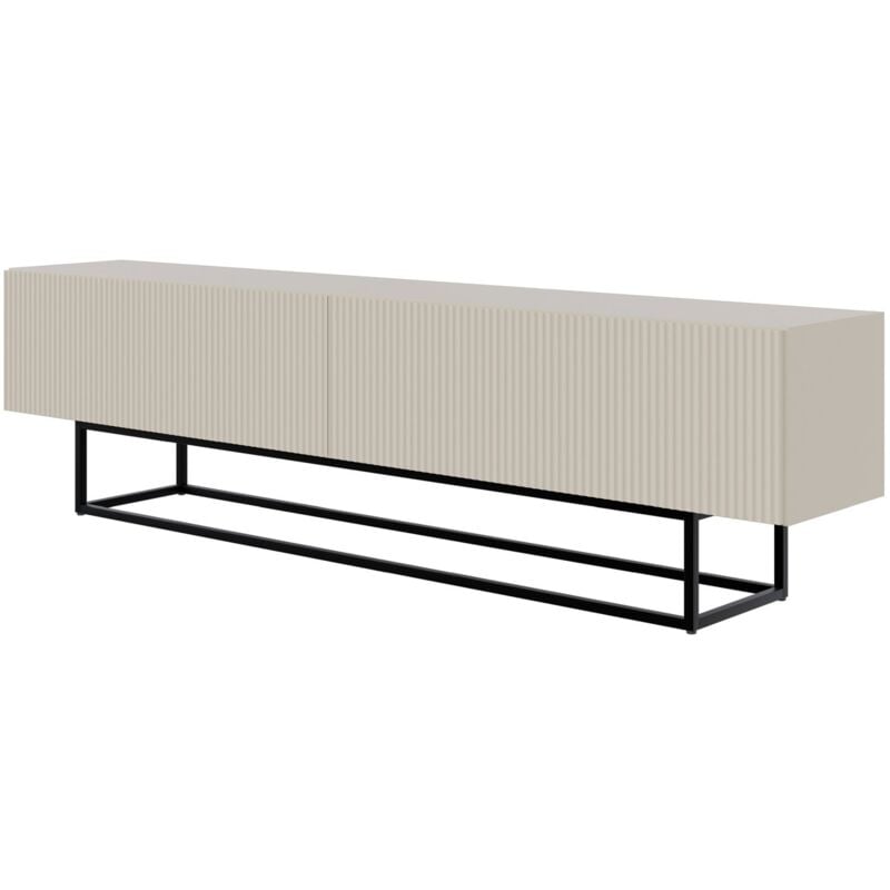 Selsey - veldio - Meuble tv sur pieds noir - 175 cm - grėge