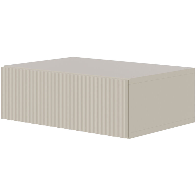 Selsey - veldio - Table de chevet - suspendue - 50 cm - taupe (gris-beige)