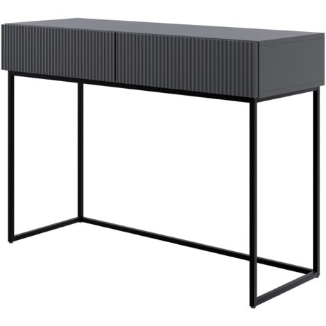 Selsey VELDIO - Coiffeuse avec tiroirs - 110 cm - noir - avec pieds noirs