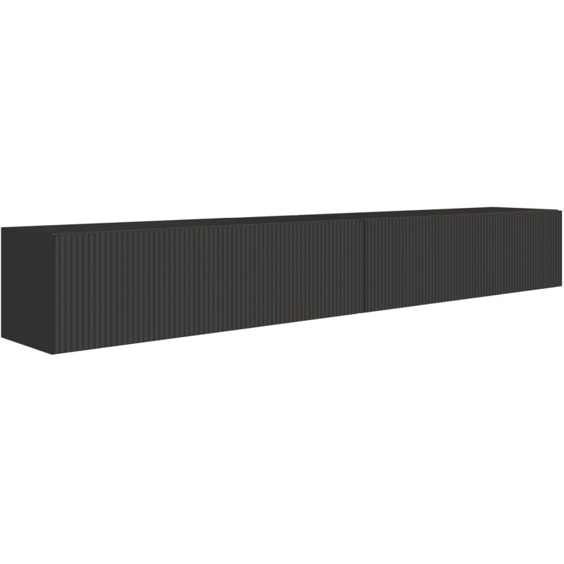 SELSEY  - Meuble Tv Veldio - 200 Cm - Noir