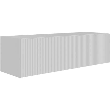 Selsey Veldio – Mobile TV sospeso con frontali scanalati, 100 cm, bianco