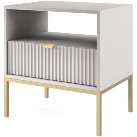 Selsey Vellore - Comodino, Engineered Wood, 54 cm, colore: Grigio