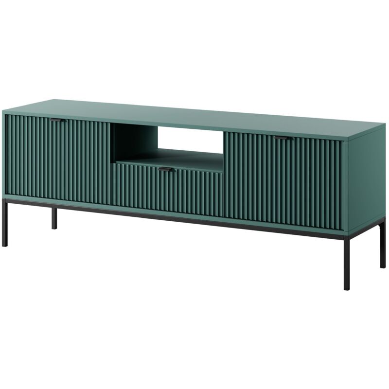 Selsey Vellore – Tv-lowboard Mit Schublade Und Schwarzem Gestell, Grün, 154 Cm