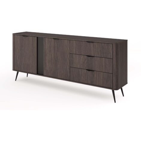 Selsey Veris – Buffet 2 portes – 3 titoirs – chêne Dunin – 195 cm