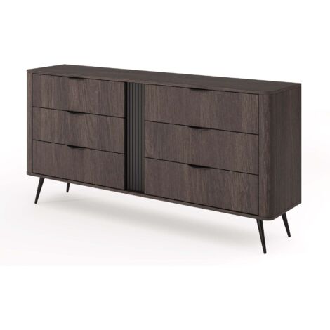 Selsey Veris - Commode à six tiroirs - chêne Dunin - 163 cm