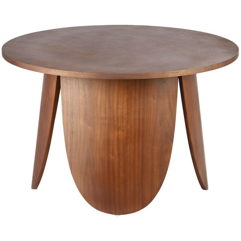 Selsey - vivially Table basse ronde - 80 cm - couleur noyer