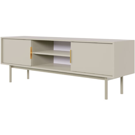 Selsey VIVIARO - Mueble TV - 154 cm - dos puertas con nichos - Taupe (Gris-Beige)