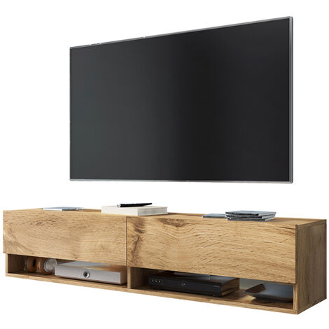 Juego de Mueble TV salón Mesa de TV Mueble de televisión de 4 piezas  aglomerado blanco ES49547A