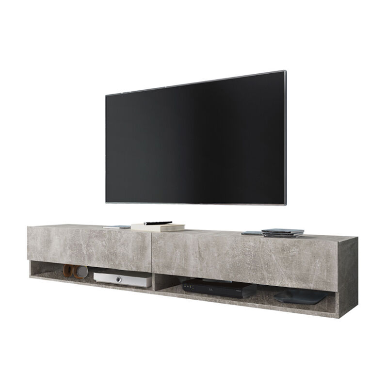 

Wander - Mueble de TV de pie / colgante - 180 cm - hormigón - moderno - Selsey