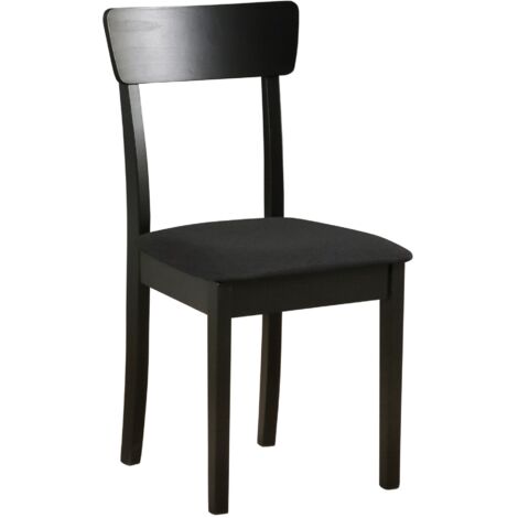 Selsey Wehron - Esszimmerstuhl mit Polstersitz, Schwarz