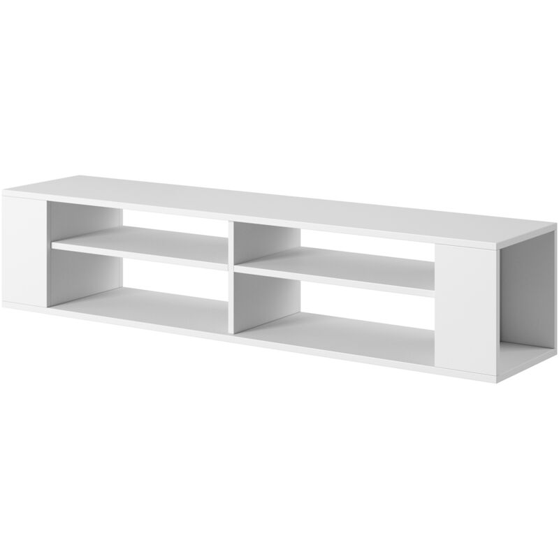 

Selsey Weri - Mueble de TV colgante - para la sala de estar - 140 cm - blanco - moderno