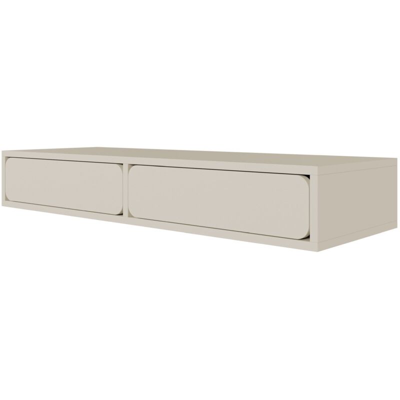 Selsey - wuwu - Coiffeuse avec 2 tiroirs - suspendu - 110 cm - grège